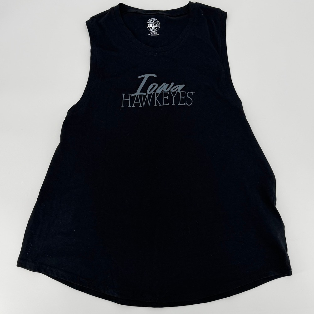 Rivalry Threads Iowa Hawkeyes Tank Top Girls‎ XL 16/18 Black NWT Sleeveless NCAA